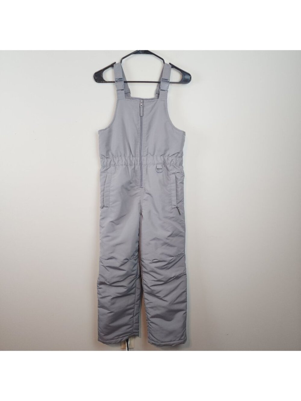 Roebuck & Co Kids Snow Bib Ski Pants Overalls Size Medium 10/12 Insulated Gray
